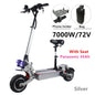 FLJ 72V 7000W kick Scooter electric with 11inch Dual motor engines fat tire elektro adult scooter.