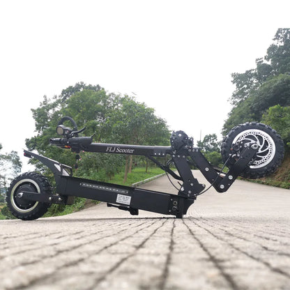 FLJ T112 60V5600W Dual Engine Electric Scooter with 11inch off road tire Strong power kick e scooter.