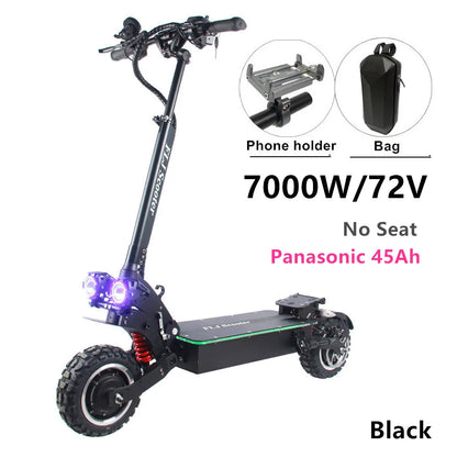 FLJ 72V 7000W kick Scooter electric with 11inch Dual motor engines fat tire elektro adult scooter.