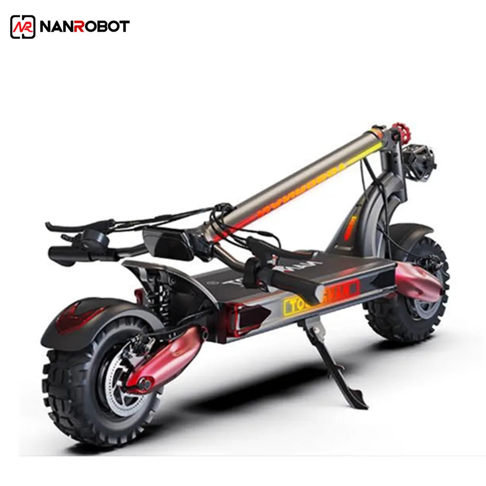 NANROBOT LS7+ Fast Electric Scooter For Adult 60V 4800W Dual Motor 11Inch Fat Off Road Tire 2 Wheels E Foldable  Scooter.