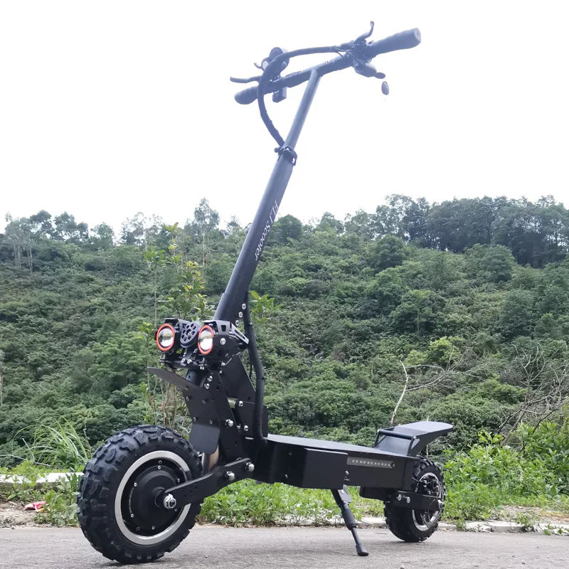 FLJ T112 60V5600W Dual Engine Electric Scooter with 11inch off road tire Strong power kick e scooter.