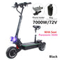 FLJ 72V 7000W kick Scooter electric with 11inch Dual motor engines fat tire elektro adult scooter.