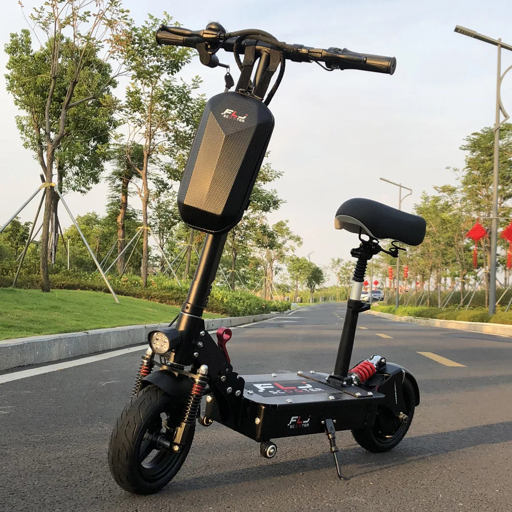 EU stock New FLJ SK1 1200W Electric Scooter with Seat 80-120kms Range electrico E Bike for adults lady student Scooter.