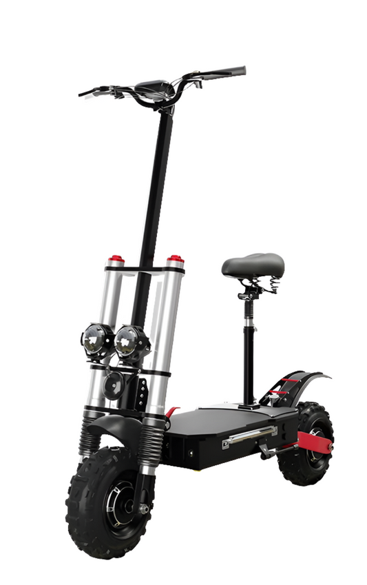 1200W 1300W 2400W 6000W Commuter Seated Adults Electric Scooter 48V/72V E-Scooter 10 inch Tubeless Off Road Tire with LCD.