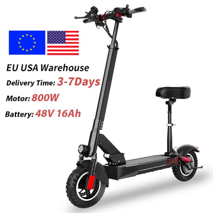 Foldable 800W 48V 10INCH Electric Scooter for Adult, Portable Scooter , European and UK Warehouse.