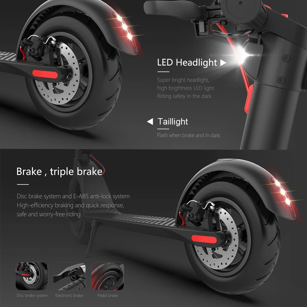 HX 5AH Electric Scooter 350W 25KM/H Foldable Electric Kick Scooter 10 Inch APP Smart Escooter for Adults 2024 E Scooters.