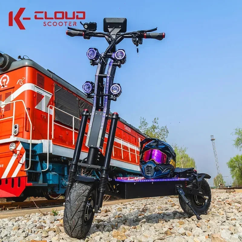 X14 10000W Dual Motor 72v40ah Battery Electric Scooter 14 Inch Tyres Max Speed 130km/h Range 120km Lcd Display Foldable Escooter.