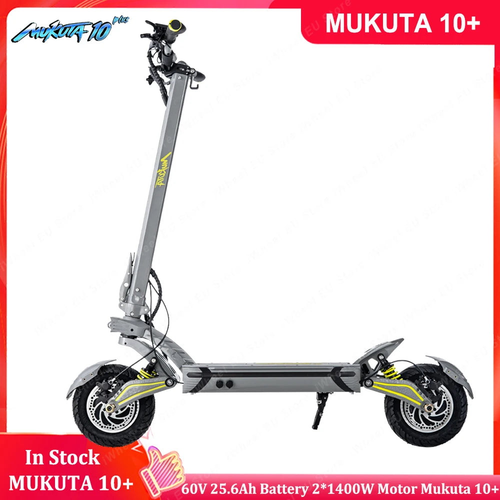 MUKUTA 10 Plus 10inch All-Terrain Electric Scooter Upgraded ZERO 10X VSETT 10+ DUALTRON Double Drive Adult Dual Motors E-scooter.