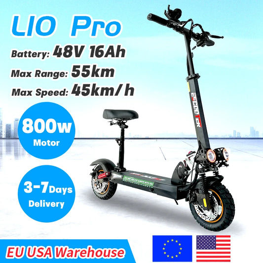 EU USA Warehouse Adult Electric Scooter 48v 13ah 16Ah Escooter Kick Scooter Lightweight Long Range 35-55km Scooters 800w.