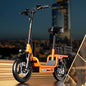 HEZZO Foldable Electric Scooter Seat & Basket 48V 15Ah 500W Full Suspension Powerful T3 Commute Escooter 20Mph 37Miles LongRange.