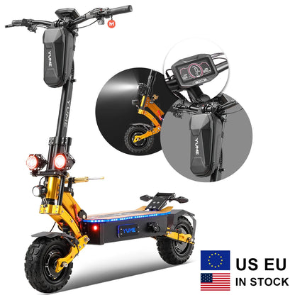 YUME X11+ US and EU Stock 6000W Folding Electric Kick Scooter Adult E-Scooter 11 Inch Off Road Tire Electro Scooter.