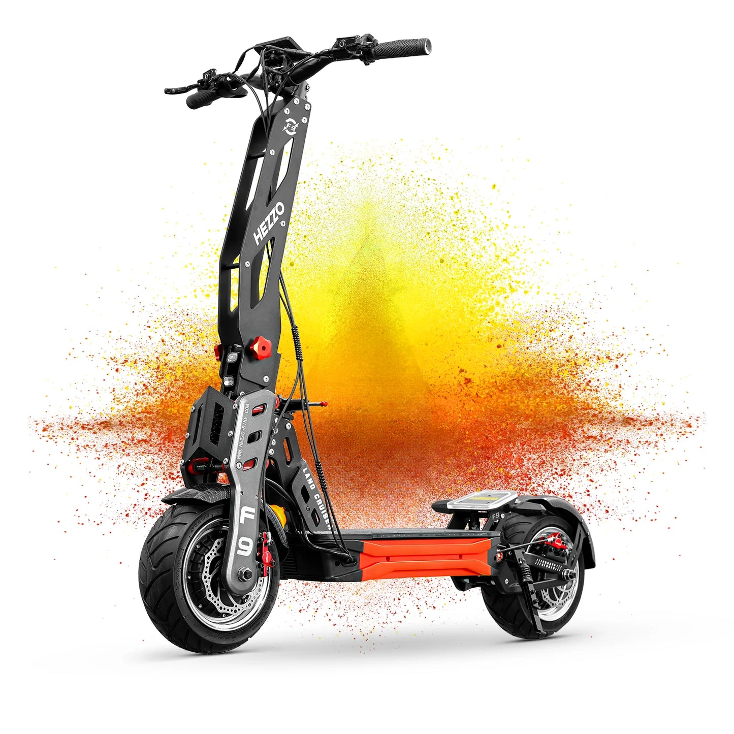 HEZZO F9 60v 8000w Dual Motors Electric off-road Scooter 40LG Lithium NFC 12"Fat Tire Racing Escooter 56Mph EU Us Warehouse.