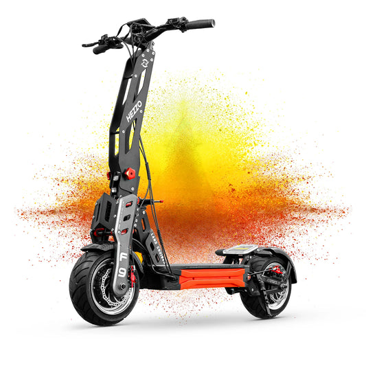 HEZZO F9 60v 8000w Dual Motors Electric off-road Scooter 40LG Lithium NFC 12"Fat Tire Racing Escooter 56Mph EU Us Warehouse.