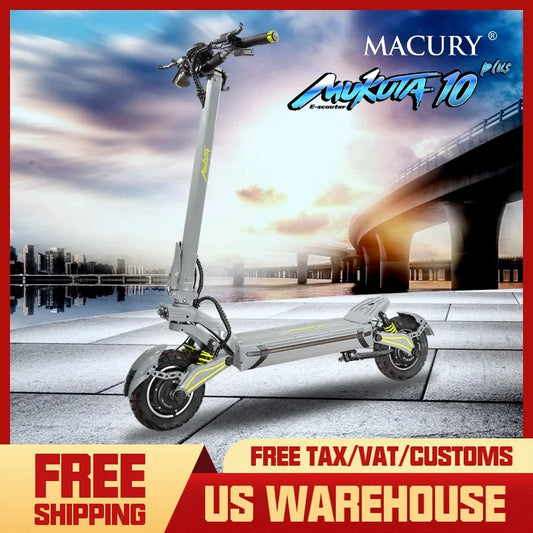 MUKUTA 10 Plus 10-Inch All-Terrain Electric Scooter Upgraded ZERO 10X VSETT 10+ DUALTRON Double Drive Adult Dual Motors Off-Road.