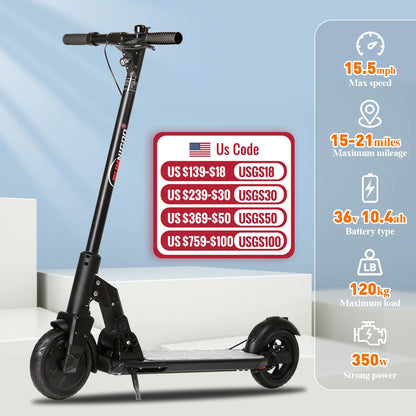 350W Electric Scooter for Adults 36V 10.4AH Battery Compact Scooter 8.5 Inch Tire Foldable Lightweight Electric Scooters Adults.