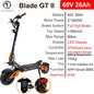 2024 Newest Original BLADE GT II 60V 26Ah Blade GT+ II 60V 35Ah TFT Display Dual Motor 1500W*2 11inch Official Blade E-Scooter.