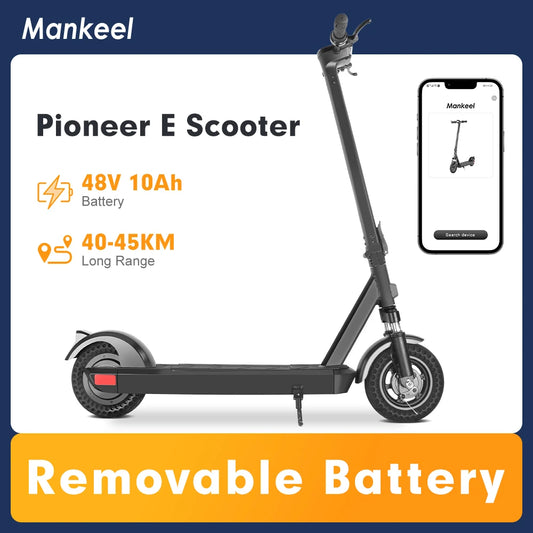 Mankeel Poineer Escooter 500W Electric Scooter for Adults 48V 10Ah 16Mph Electric Scooter 10 inch Off-road Tire Folding EScooter.