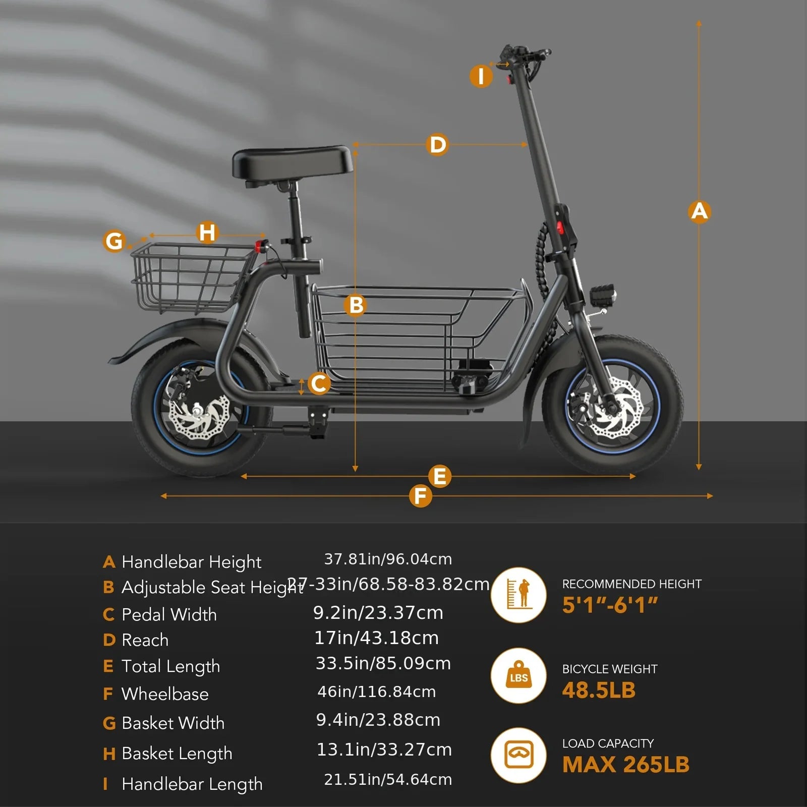 Gyroor Electric Scooter with Basket for Pet, 3 Riding Modes Foldable Electric Scooter for Adults - up to 20 Miles 18.6MPH.