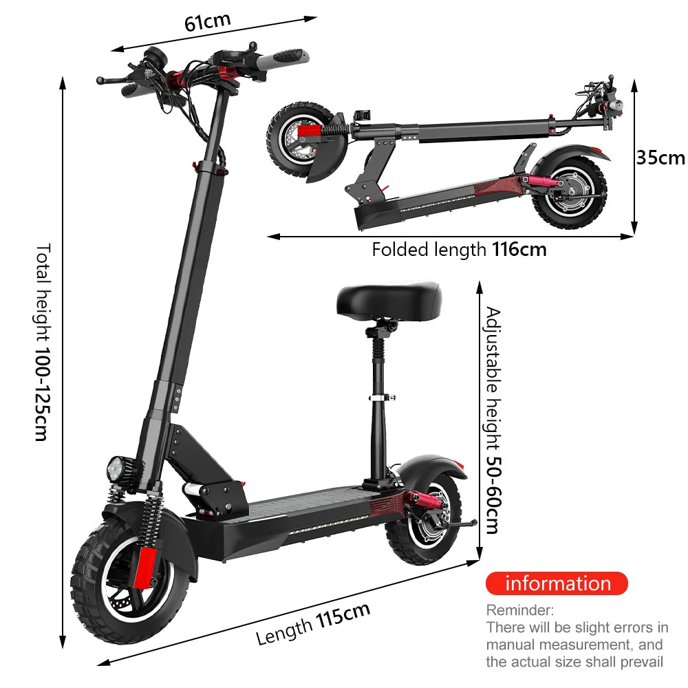 Foldable 800W 48V 10INCH Electric Scooter for Adult, Portable Scooter , European and UK Warehouse.