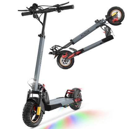 AOKDA  AO-A1 E-Scooter 800W 48V12.5Ah Battery Folding Electric Scooter Max Speed 45km/h 10" Air Tire  Commuting Adult EScooter.