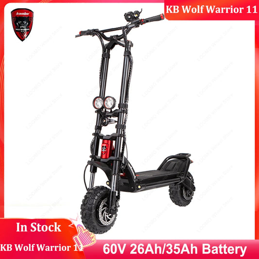 Original Kaabo Wolf Warrior 11 60V 26Ah 60V 35Ah 1200W*2 Dual Motor Full Hydraulic Brake 11inch Kaabo Wolf Warrior 11 E-Scooter.