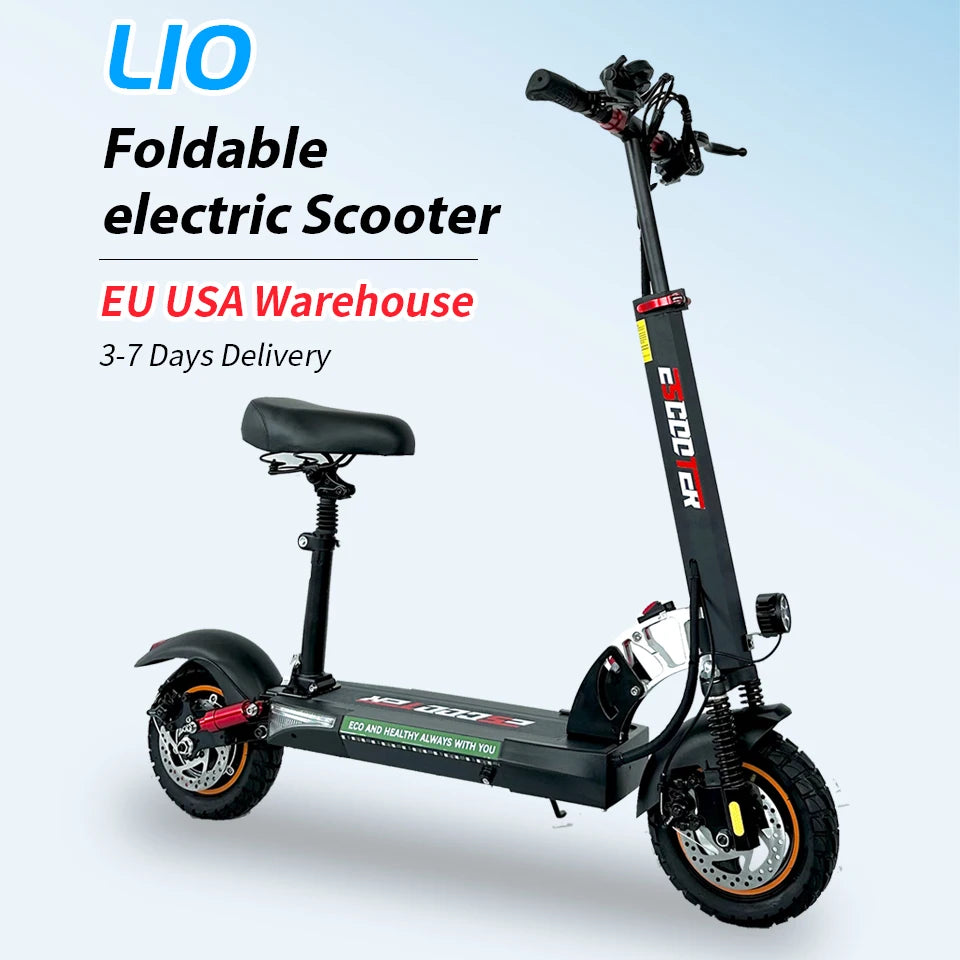 L10 Off-road Tire Kick Electric Scooter, Electric E-Scooter, 13Ah, 16Ah, 800W, 10Inch, 45 km/h, 45km, 55km Range.