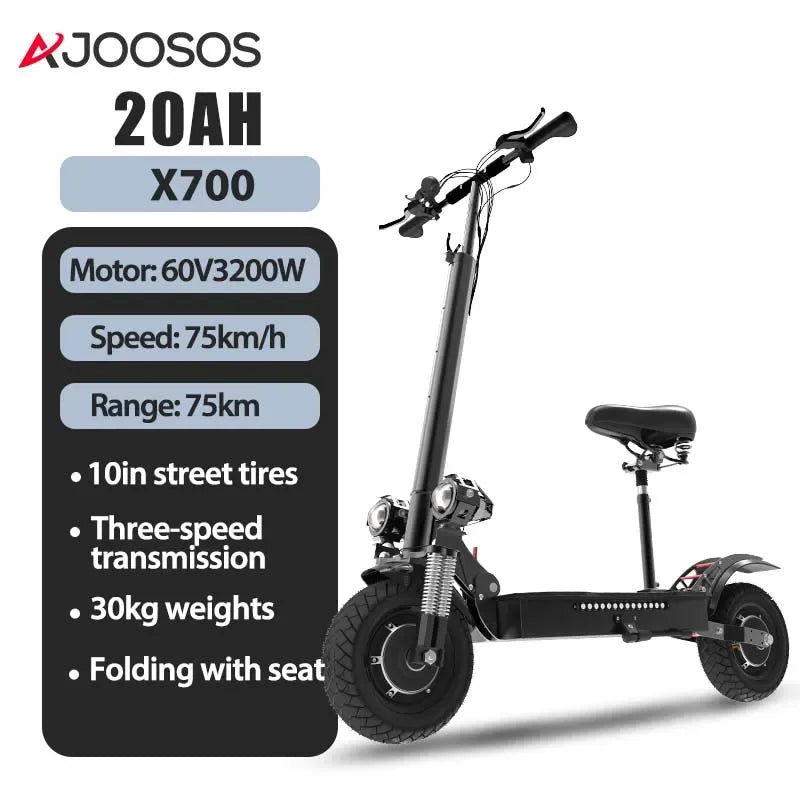 1200W-5600W 48-72V Electric Scooter up to 90KM/H Max Speed Adults Electric Scooters up to 110KM Long Range 10/11'' Tires.