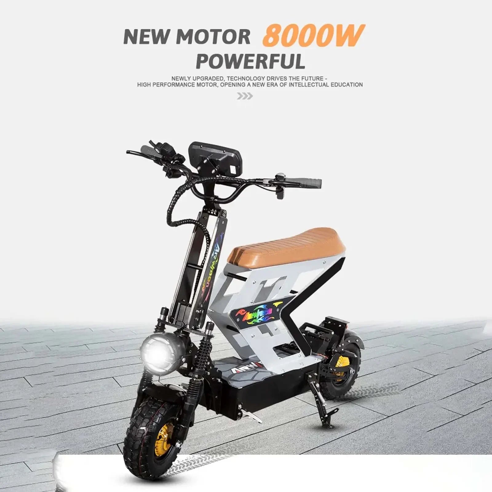 m10 8000W 60V 65AH large electric scooter max speed 90-120km/H 13inch off-road tyres lcd display removable large seat  escooter.