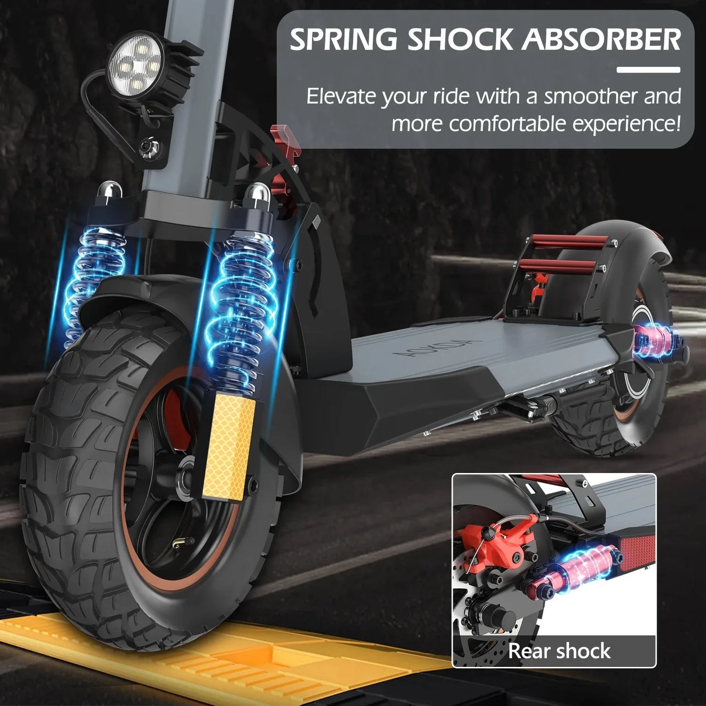 AOKDA  AO-A1 E-Scooter 800W 48V12.5Ah Battery Folding Electric Scooter Max Speed 45km/h 10" Air Tire  Commuting Adult EScooter.