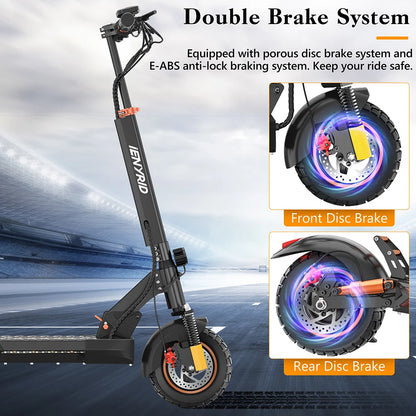 IENYRID M4 PRO S+ Escooter 800W Motor 48V12.5Ah Battery ABS Braking System E-Scooter 10''Off-road Tire Foldable Electric Scooter.