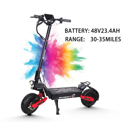 Arwibon GT06 Adult Electric Scooter, Speed up to 30 MPH, 48V23.4AH , 11 Inch Off-Road  Tires, Foldable Sports Commuter E-Scooter.