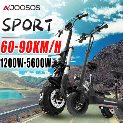 1200W-5600W 48-72V Electric Scooter up to 90KM/H Max Speed Adults Electric Scooters up to 110KM Long Range 10/11'' Tires.