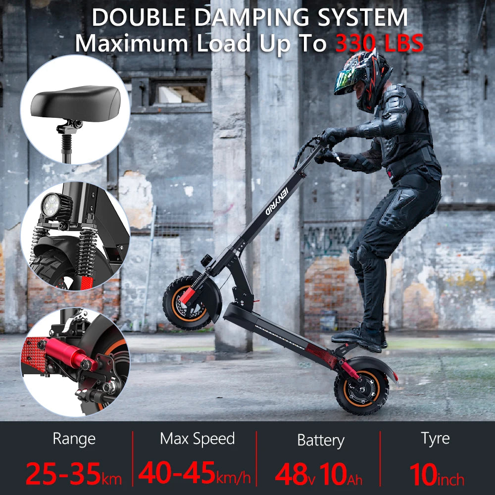 To door Delivery USA EU 800W Powerful Electric Kick Scooter seat Off Road Tire 45KM/H adult e Scooter.