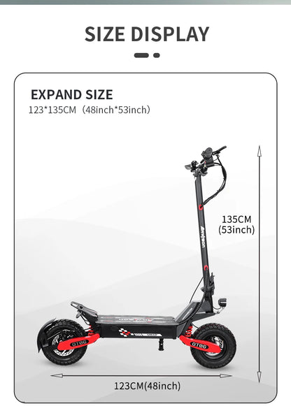 Arwibon GT06 Adult Electric Scooter, Speed up to 30 MPH, 48V23.4AH , 11 Inch Off-Road  Tires, Foldable Sports Commuter E-Scooter.