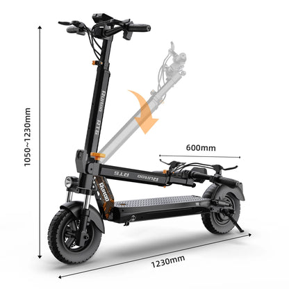 RuiToo RT6 1000W powerful  48V18.2AH Drive Electric scooters electr 10inch Tires Folding eScooter For Adult Raycool.