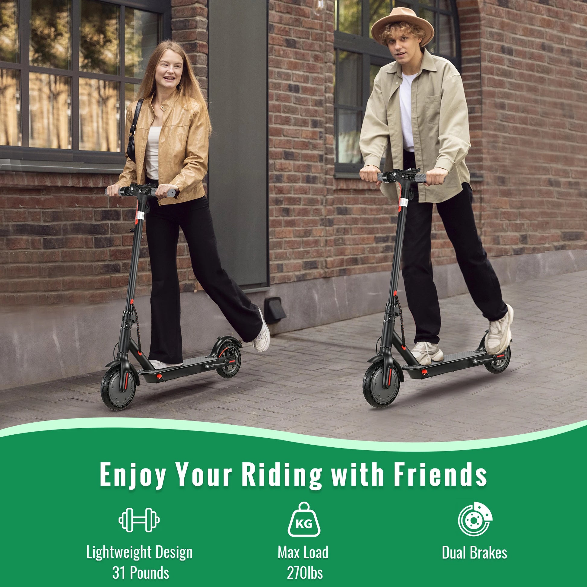 36v 350W Electric Scooter Adult 2 Wheel 8.5" Self-Balance Folding Kick Escooter For Travel Smart App US Warehouse Free Shipping.