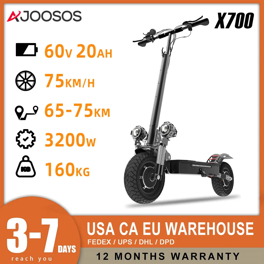 Max 100 KM/H Electric Scooter 6000W Motor for Adults 13 Inch Tire Electric Scooter Strong Dual Motor Escooters Powerful Off Road.