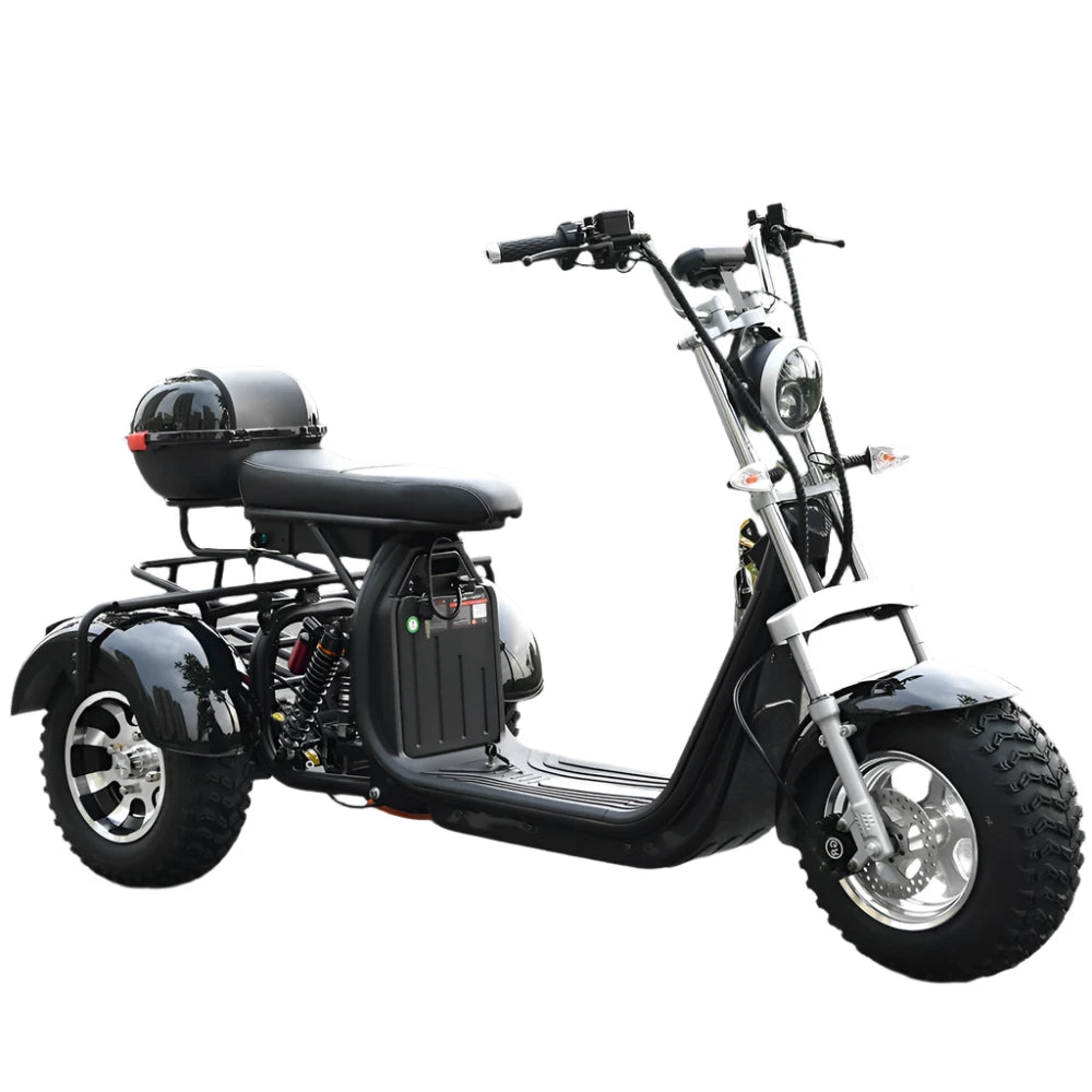 Adult Electric 3 Wheel Scooter 2000W Motor Max Speed 35-45KM/H Max Load 250KG 18 Inch Off road Fat Tire Electric Scooter.