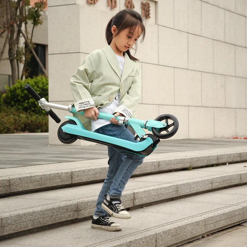 Portable Kick Escooter For Kids Push Mini Electric Scooters Christmas Gift Child Skateboard.