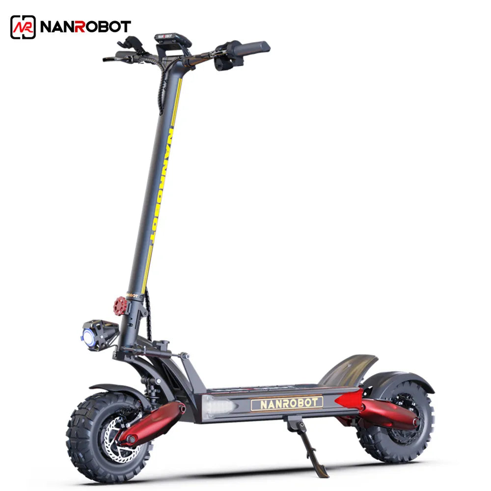 NANROBOT LS7+ Fast Electric Scooter For Adult 60V 4800W Dual Motor 11Inch Fat Off Road Tire 2 Wheels E Foldable  Scooter.